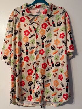 MLB San Francisco Giants 2023 Hawaiian Men’s XL Button Up Shirt  Coca-Cola Zero